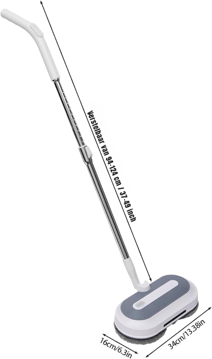 Allvia® Dweilsysteem Elektrisch - Dweilsysteem - Karcher Vloerreiniger - Wit/Grijs - 54cm x 24cm x 5cm – foto 5