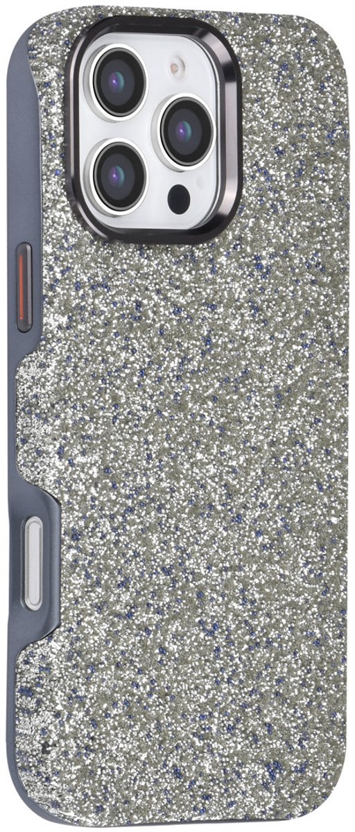 TUNIQ Backcover hoesje voor Apple iPhone 16 Pro Max - Glitter Magsafe TPU+PC - Grijs