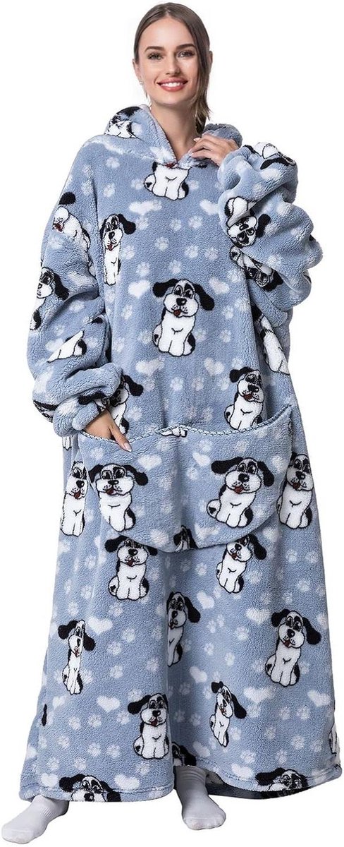 Deken Hoodie - Draagbare deken - Thuis ontspannen - Extra lange pasvorm - 140cm lengte - Meerdere kleuren