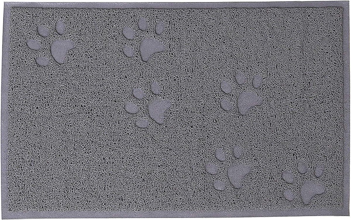 Kattenbakmat - Kattenmat Voorlegmat - Huis Schoonhouden - Antislip Onderzijde - 45 x 32 cm - Grijs