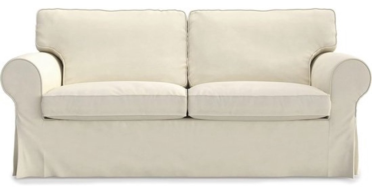 MASTERS OF COVERS Vervangende Bankhoes Compatibel met IKEA Ektorp 2-Zitsbank, Ektorp-Hoes, Ektorp 2-Zitsbankhoes, Ektorp 2-Zitshoes, 179 x 88 x 88 cm (Katoen, Crème)