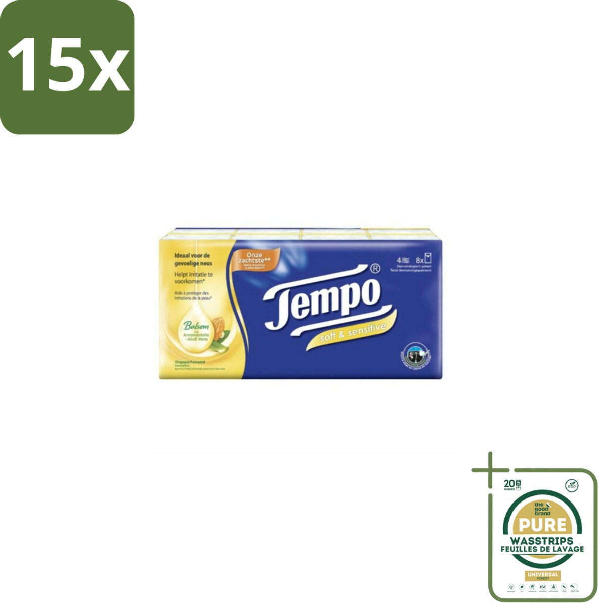 15 x Tempo – Zakdoekjes – Plus - Grootverpakking - Koffie - Koffiezetapparaat - Koffiezetapparaat