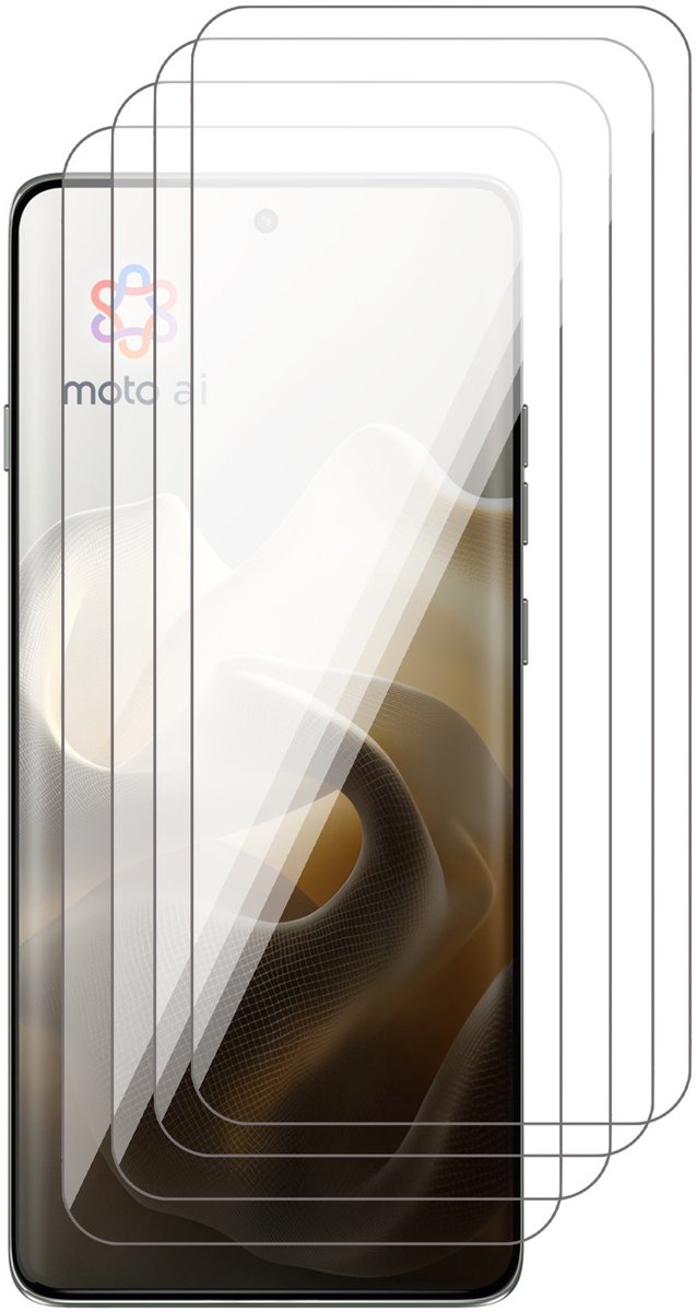Screenprotector geschikt voor Motorola Moto Edge 60 Pro – 4 Stuks – UltraClear Gehard Glas – Case Friendly – 9H Krasbestendig