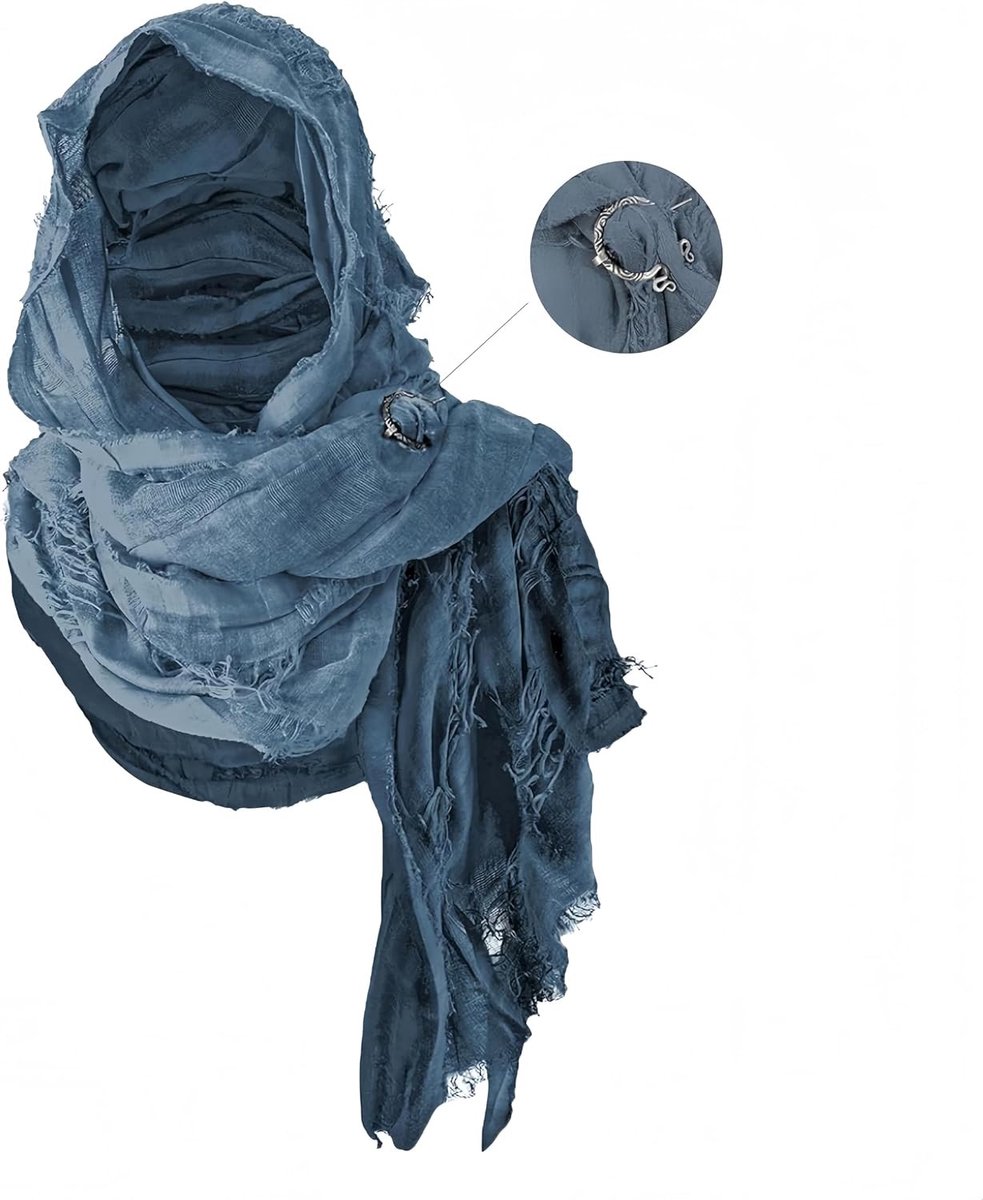 Middeleeuwse Gewaad met Kap en Viking Speld – Renaissance Cloak Cape voor Cosplay, Historische Robe voor Mannen en Vrouwen, Unisex, One Size, Perfect voor Theatrale Evenementen