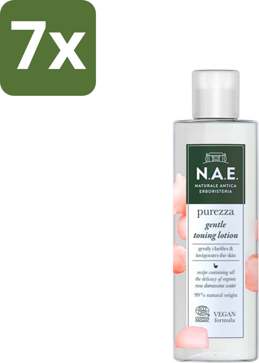 7 x N.A.E. - Toning Lotion - Zuiverend & Hydraterend - Biologisch & Vegan - 200ml - Natuurlijke Huidverzorging - Biologische Toning - Rozenwater - Huidzuivering - Huidhydratatie