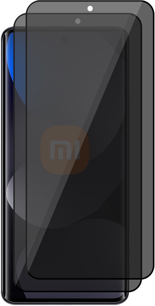 Privacy Screenprotector geschikt voor Xiaomi Redmi Note 15 Pro 5G – 2 Stuks – Full Cover Gehard Glas – Anti Inkijk – Privacy Filter