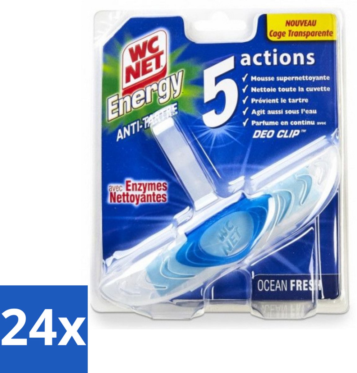 24 x WC Net - Toiletblok - Ocean Fresh - 1 Blokje - Toiletblok - Wc Reiniger - Ocean Fresh - Kalkaanslag - Toilet Hygiëne