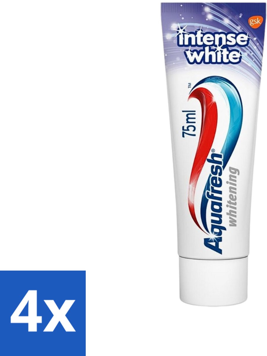 Aquafresh Tandpasta Intense White 75 ml - Voordeelverpakking - 4 stuks