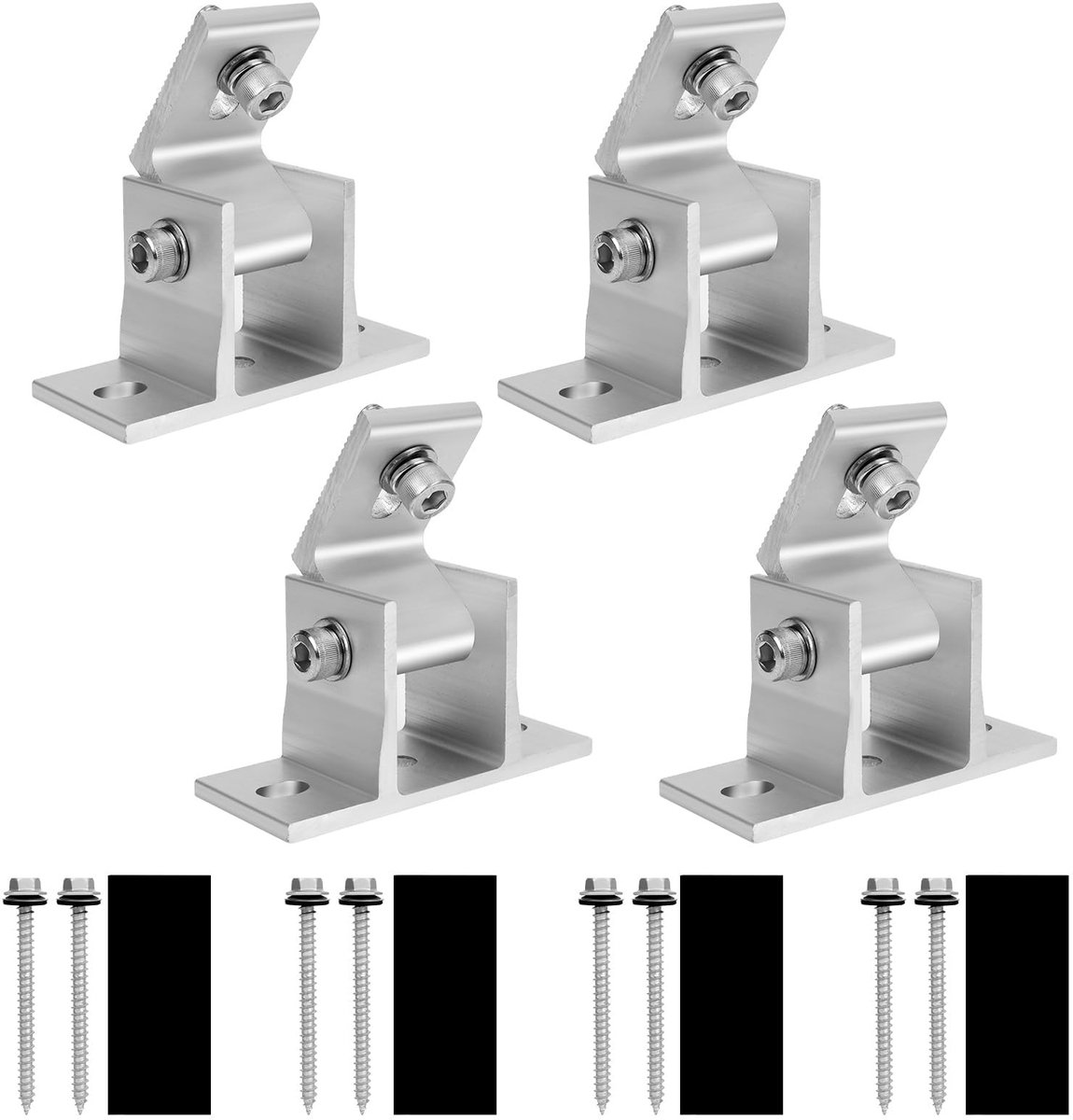 Solidchoice - Zonnepaneelhouder met Dakhaken Set van 4