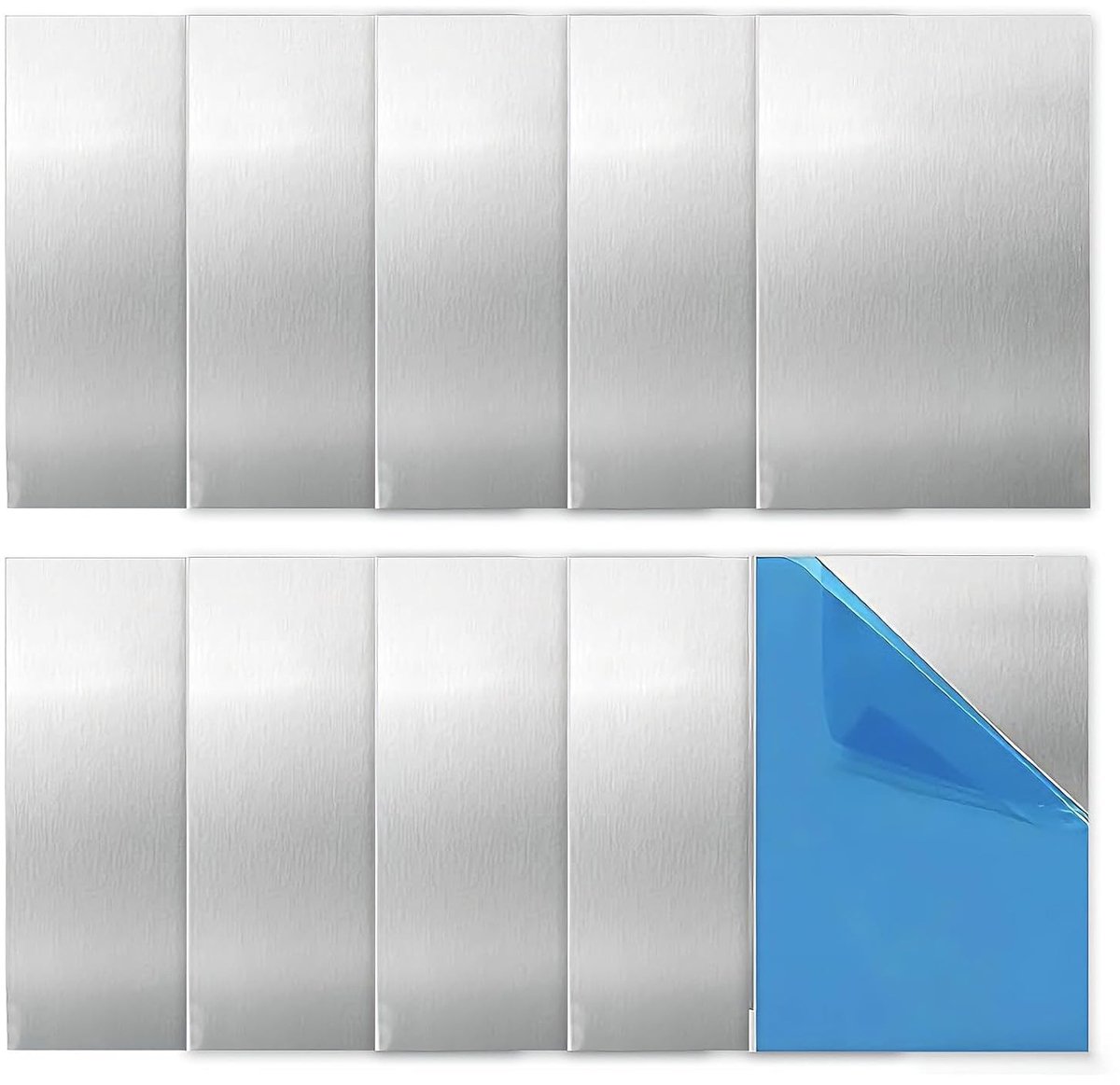 Aluminium Platen 30 x 20 cm - 10 Stuks 0.5mm Dikte met Beschermfolie voor Modelbouw en DIY Projecten