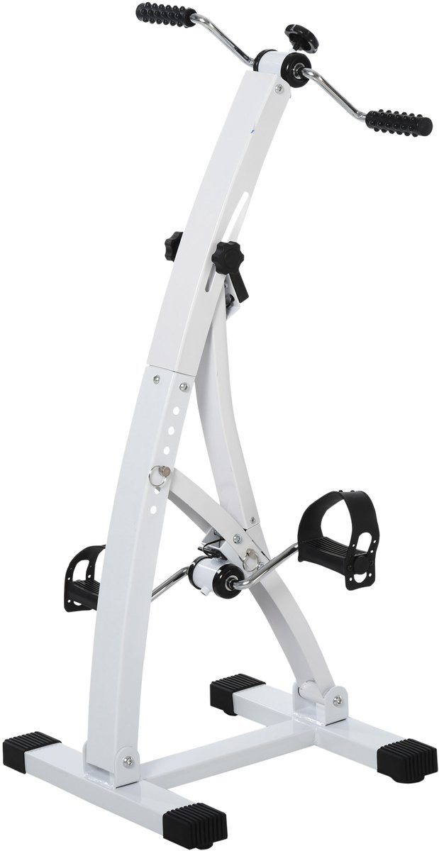 Traptrainer voor senioren-extra stille mini-hometrainer met lcd-display-bevestigingsriem-arm- en beentrainer-fitnessapparaat-tafelfiets-mini-fitnessapparaat voor thuis of op kantoor