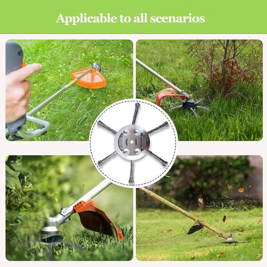 2-delige draadborstelset voor grasmaaiers, bosmaaiers en accugrasmaaiers — afbeelding 3