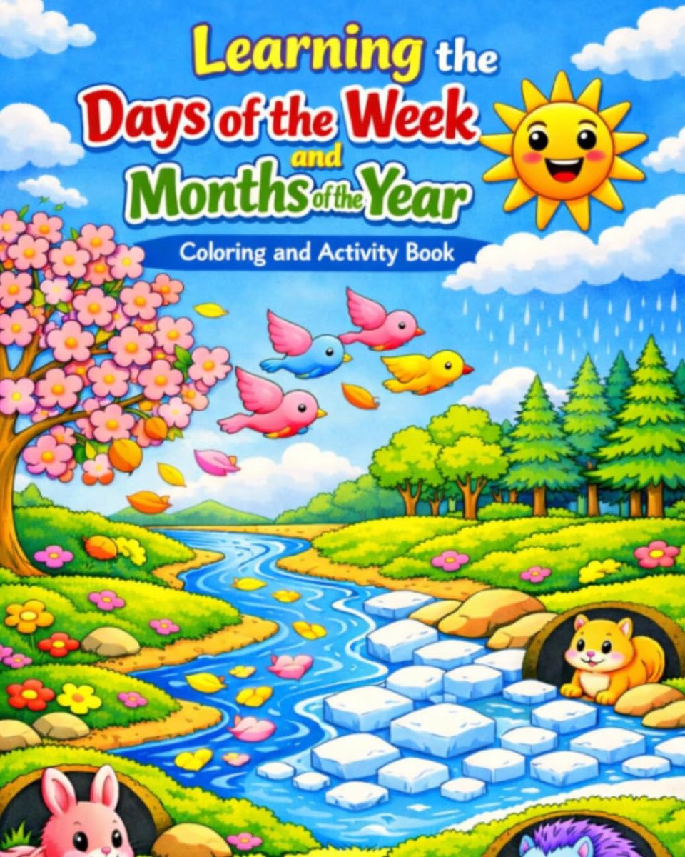 Learning The Day's Of The Week And Month's Of The Year, Coloring and Activity Book - ShopVlot