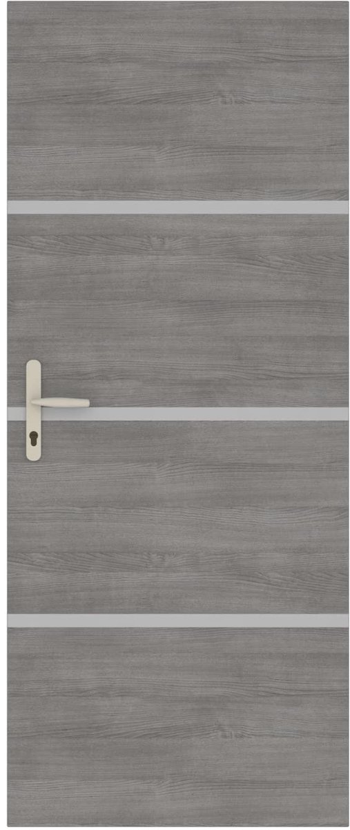Nordlinger Renovatieset voor binnendeur, agaat grijs, 890512, 4 vellen fineer 85 x 50 cm en 3 profielen 85 x 2 cm - ShopVlot