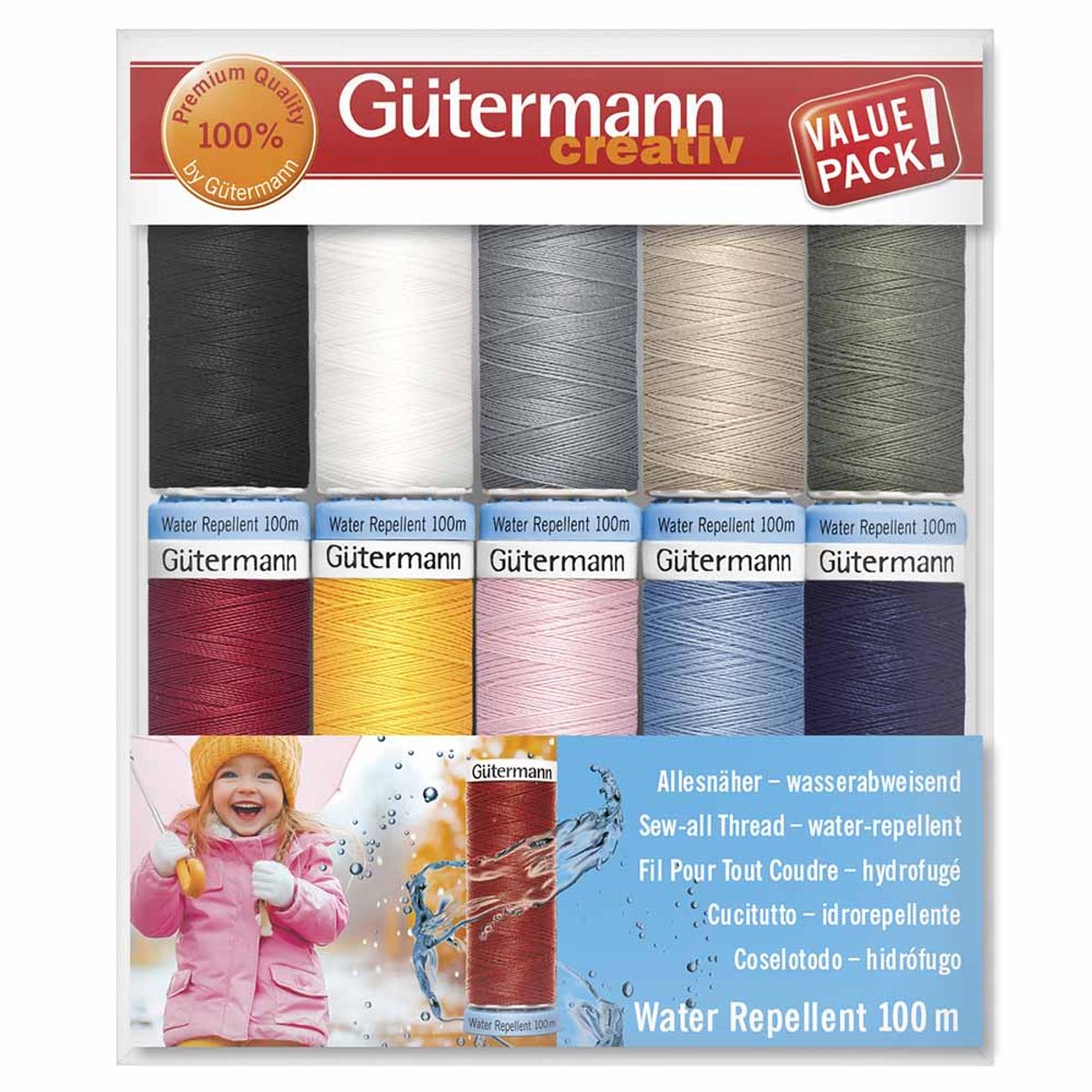 Gütermann Allesnaaigarenset water repellent 10x100m - 1st