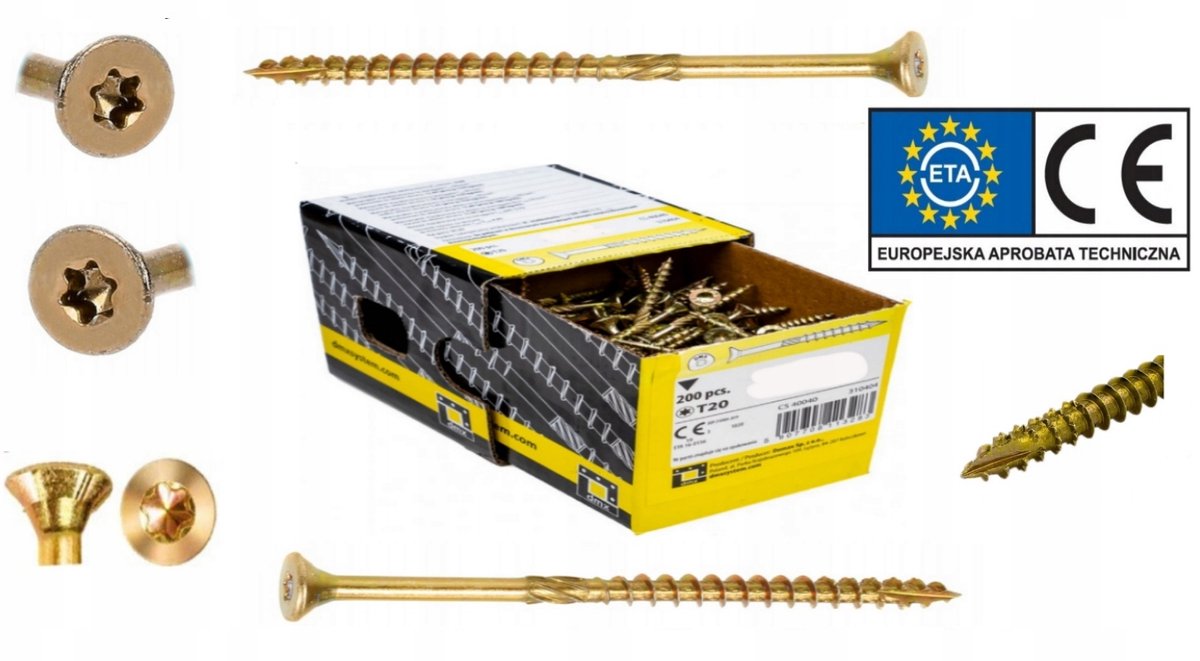 Domax Houtschroeven 3,5x45mm Torx Verzinkt 200 Stuks