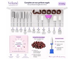 Veluné-**Nagelvijl Set – Professionele Nagelverzorging voor Thuis – Voor Nauwkeurig Vijlen, Vormgeven & Glad Afwerken – Complete Manicure Set voor Verzorgde Nagels**