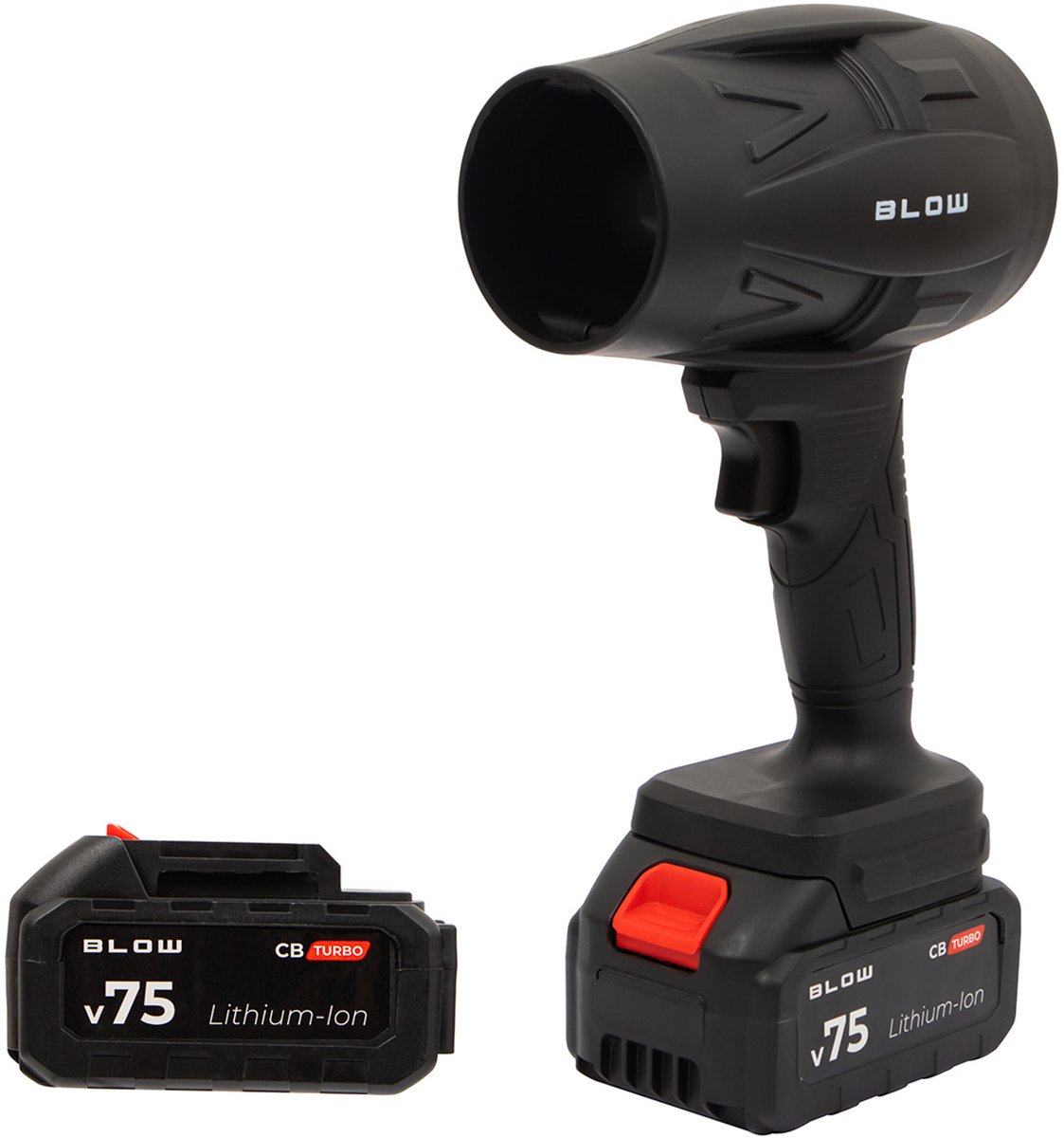 BLOW 21V CB TURBO accu bladblazer, 130.000 omwentelingen, 2,4 Ah, koffer