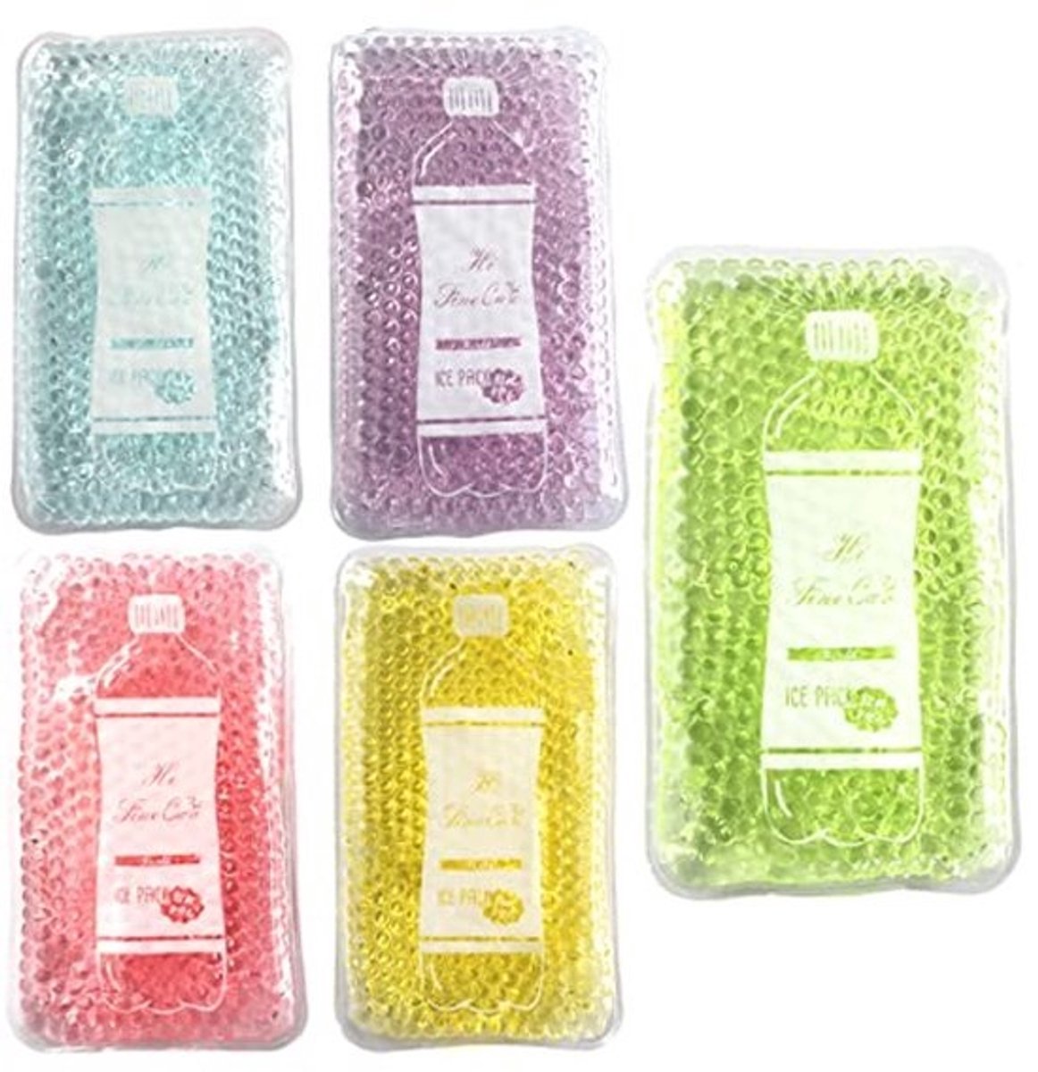 Herbruikbare Koelelementen voor Lunchboxen - 5 Ronde Ice Packs - Houdt Voedsel Koud - Leuk Ontwerp voor Kinderen en Volwassenen