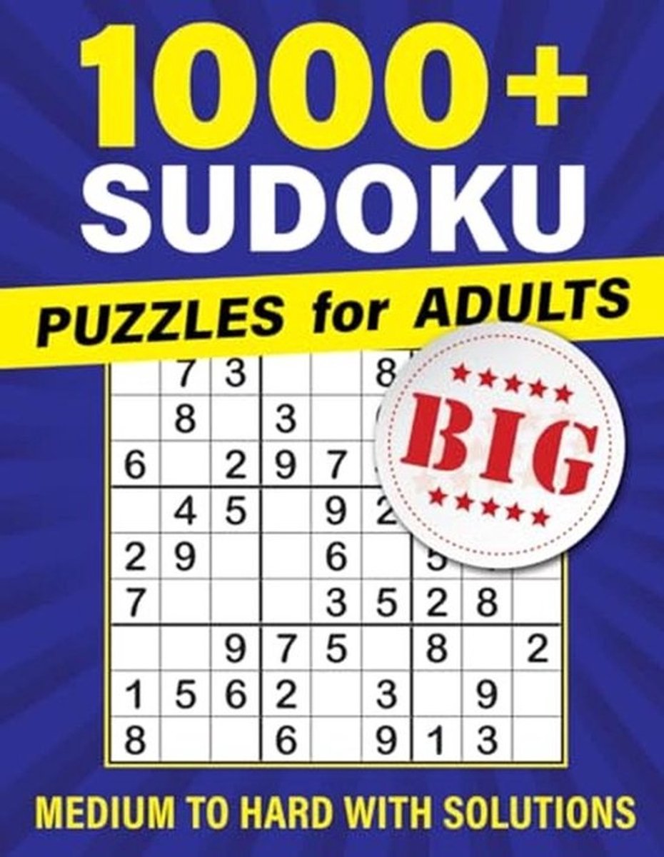 1000+ Sudoku Puzzels voor Volwassenen - Moeilijke tot Zeer Moeilijke Puzzels met Oplossingen
