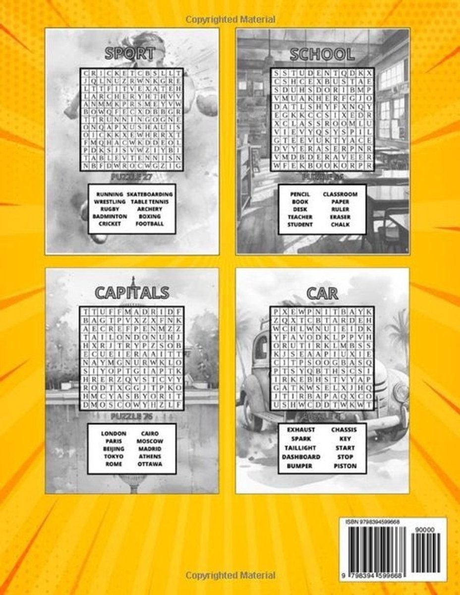 Woordenzoeker voor Kinderen van 8-12 Jaar: 100 Puzzels