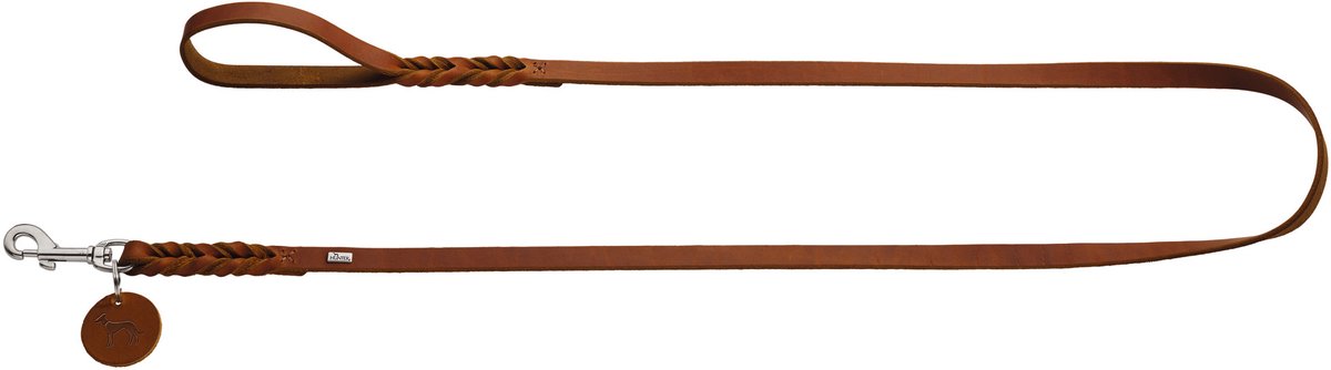 Hunter Hondenriem Solid Education Cognac Lengte 200 cm, breedte 16 mm