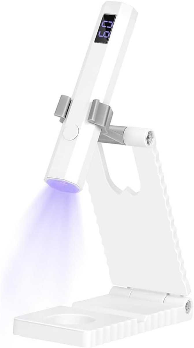longziming - LED Nagellamp - Draadloze Uithardingslamp - Mini Nageldroger - USB Oplaadbaar - Geïntegreerde Standaard - Duurzaam Kunststof - Zacht Licht - Ergonomisch Design - 1 Stuks