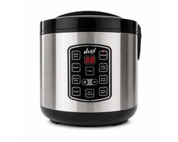 Rijstkoker 1.8L met stomer - PFAS-vrij - Slowcooker met Timer - 10 Porties - Multicooker - Rice Cooker - RVS - Vivid Green