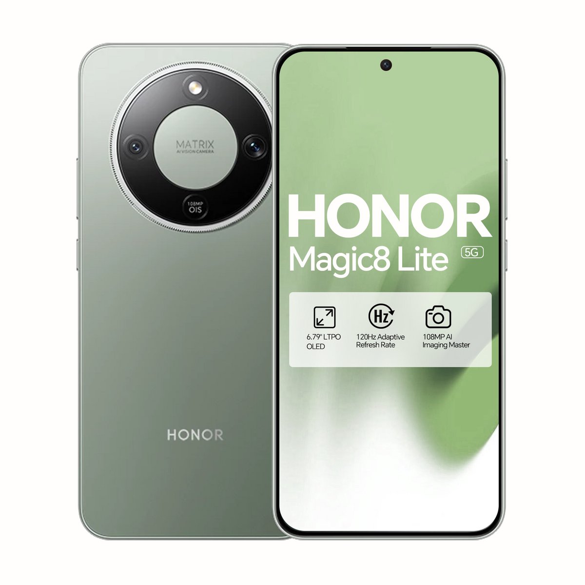 HONOR Magic8 Lite Smartphone – 512GB – 8GB RAM – 6.79" AMOLED – 108MP – 5G – 7500mAh - Cyaan