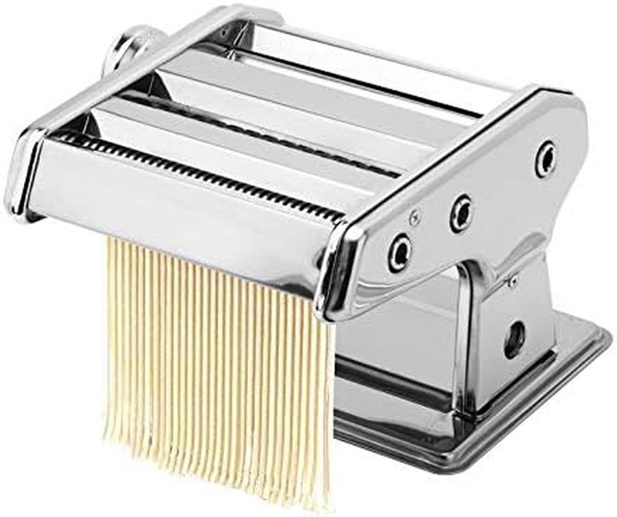Pastamaker RVS - Pastamachine - Zelf Pasta Maken - Inclusief Tafelgreep - 15 Cm Rolbreedte - Zilverkleurig