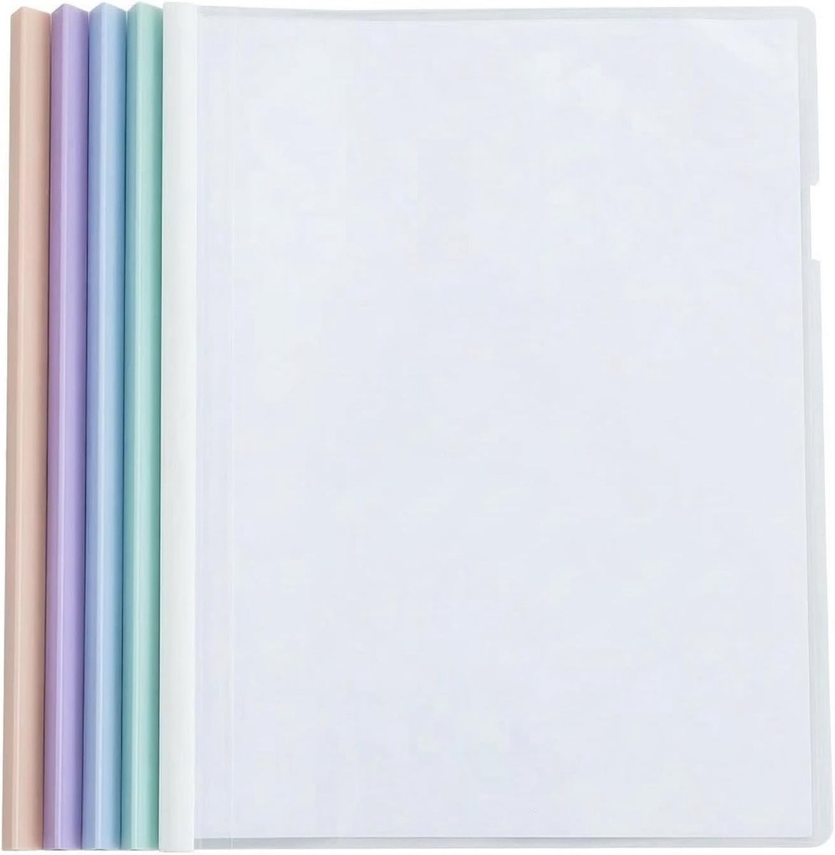 Set van 10 A4 Sliding Bar Binders, Plastic Rapporthoezen, Dossierhouders en Klemrails voor School en Kantoor