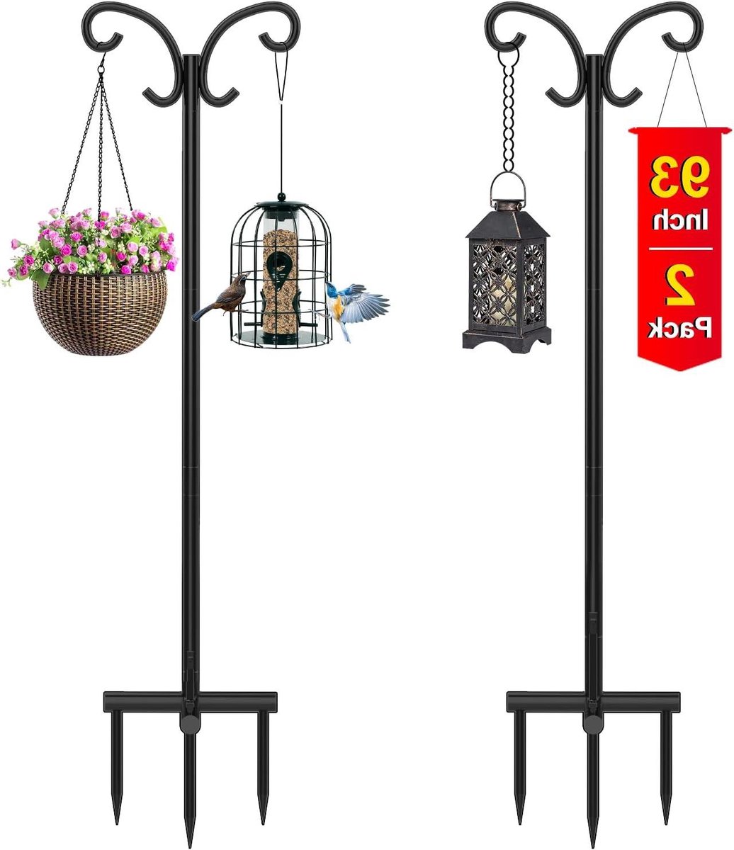 Tuinhaak - Lantaarnpaal - Buiten Decoratie - Verstelbare Hoogte - 236 cm - Zwart
