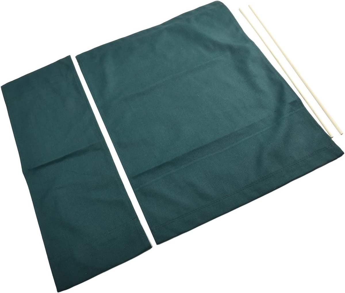 Vervangende Covers voor Vouwbare Regisseursstoelen - 2 Stuks Donkergroen Canvas 20cmx53cm/53cmx42cm - Ideaal voor Filmsets en Evenementen