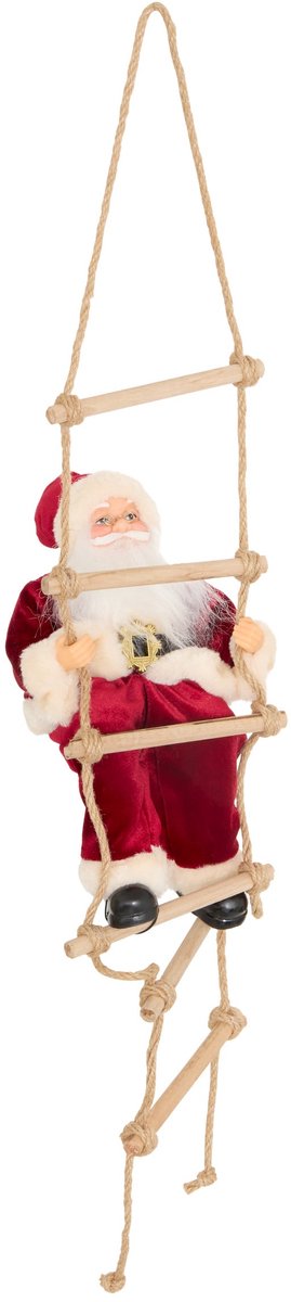 Fééric Lights and Christmas Kerstman op Ladder - 22x20x50cm - Rood