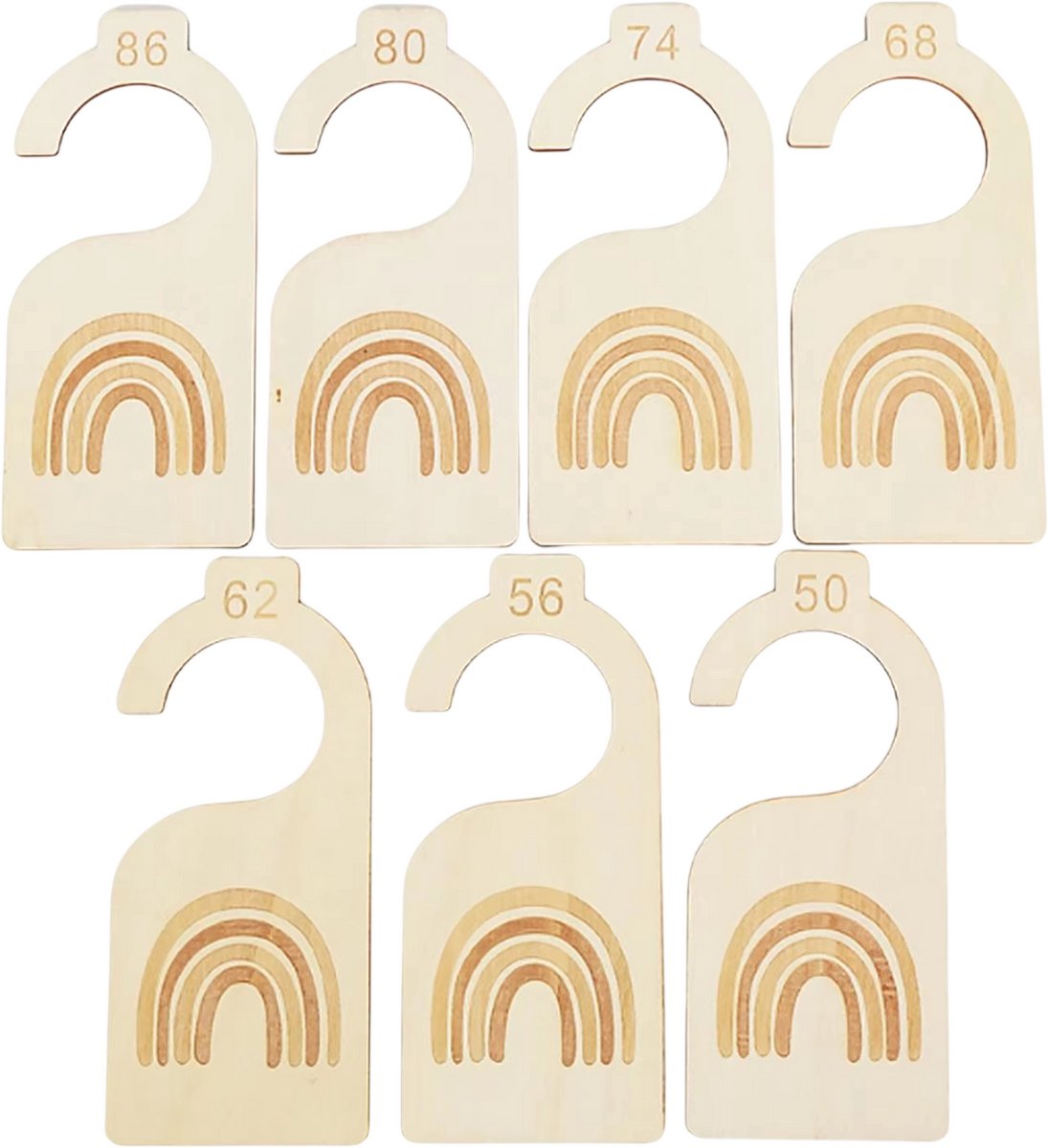 Kledingkast Organizer – Houten Maatverdelers voor Baby- en Kinderkleding, Kledingverdeler & Kast Organizer voor de Kinderkamer