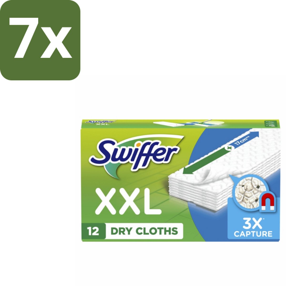 7 x Swiffer - Vloerdoekjes – Dry Maxi XXL – 12 doekjes - Droogdoekjes - Vloerdoekjes - Droog Reinigen - Droogdoek Maxi XXL - Droogdoek Voor Vloer
