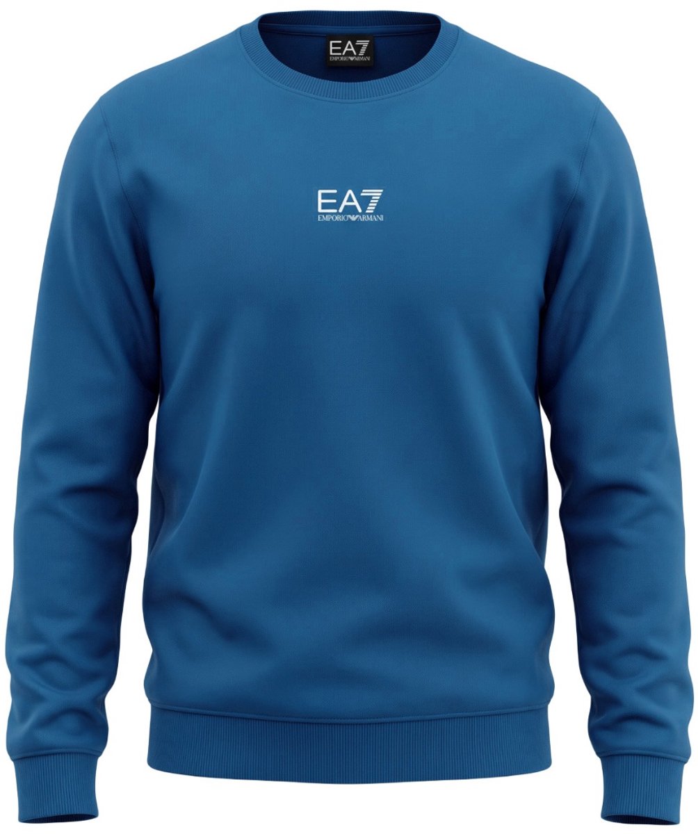 Emporio Armani heren O-hals sweater mini logo blauw II