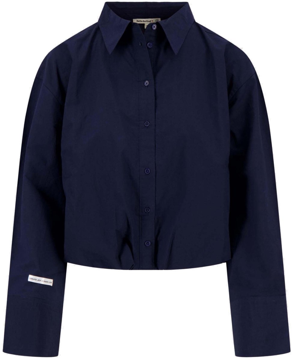 Zusss Blouse Ballon Blouse Lm 0309 0065 2035 Dark Navy Dames Maat - M