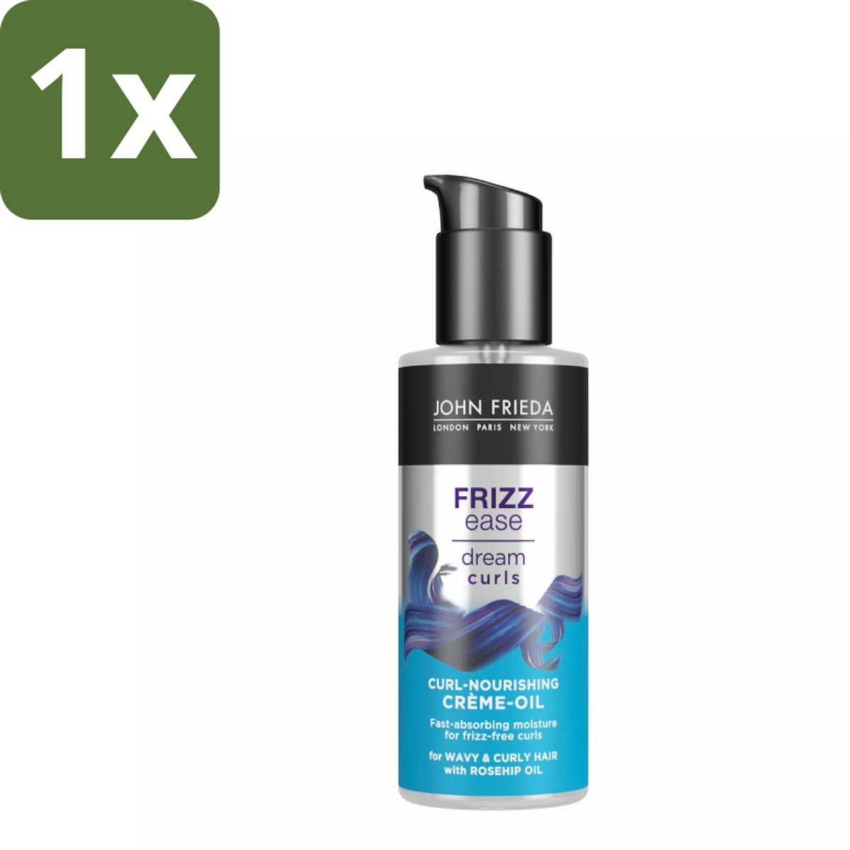 1 x John Frieda – Haarolie – Dream Curls Curl Defining Crème Oil – Krulverzorging – 100 ml - Koffiezetapparaat