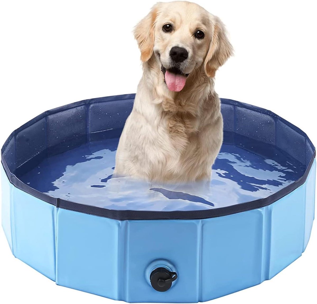 Hondenbad - Opvouwbaar Zwembad - Hond Koel Houden - Opvouwbaar en Draagbaar - 80 cm - Blauw
