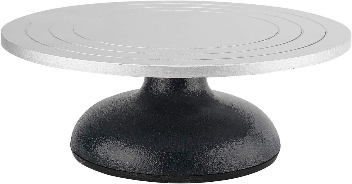 Aardewerk Wiel - Draaitafel Klei - Beeldhouwen Keramiek - Heavy Duty Constructie - 30 cm Diameter - Grijs