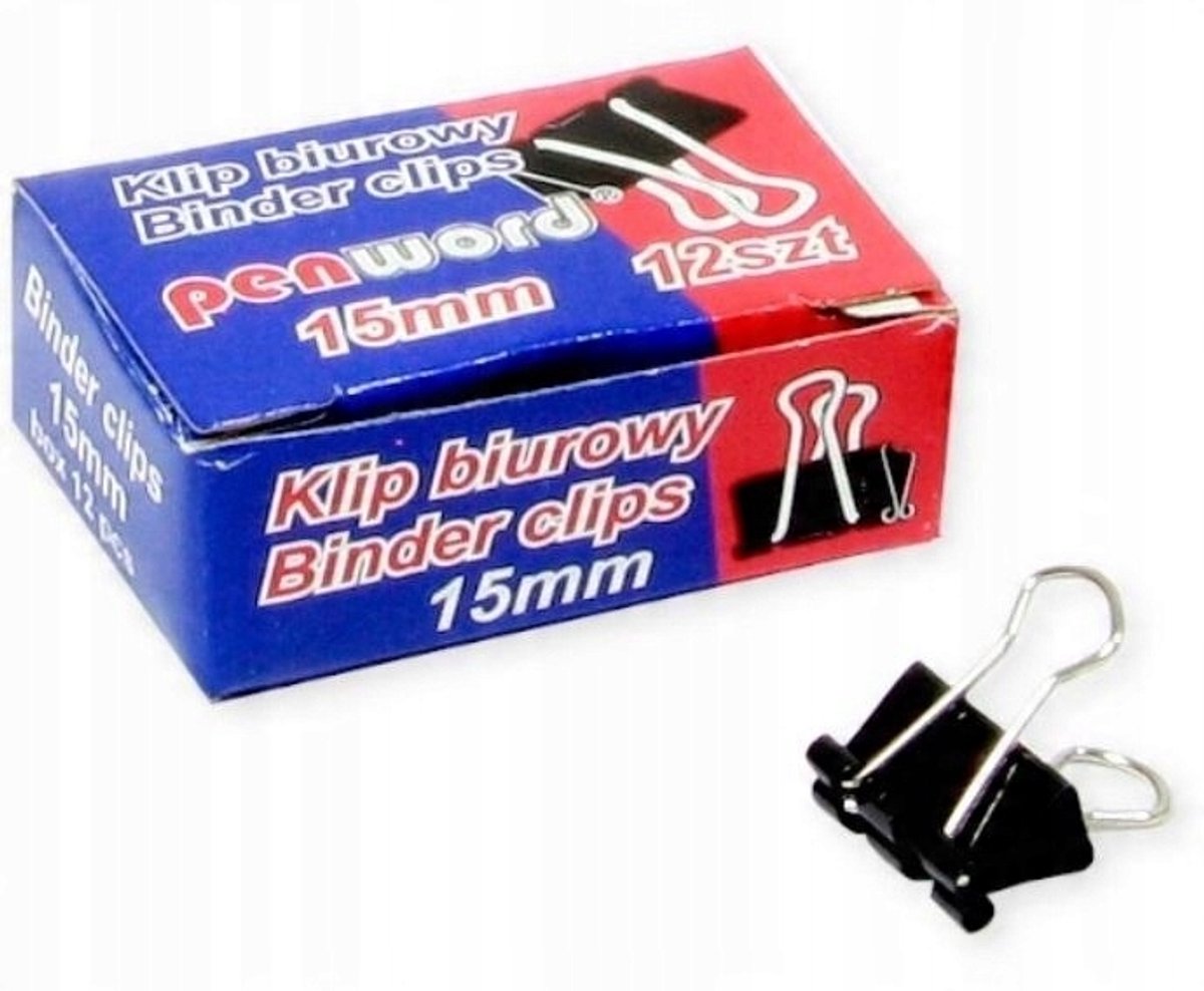 Penword Kantoorklipsen 15mm - 12 stuks, krasbestendig