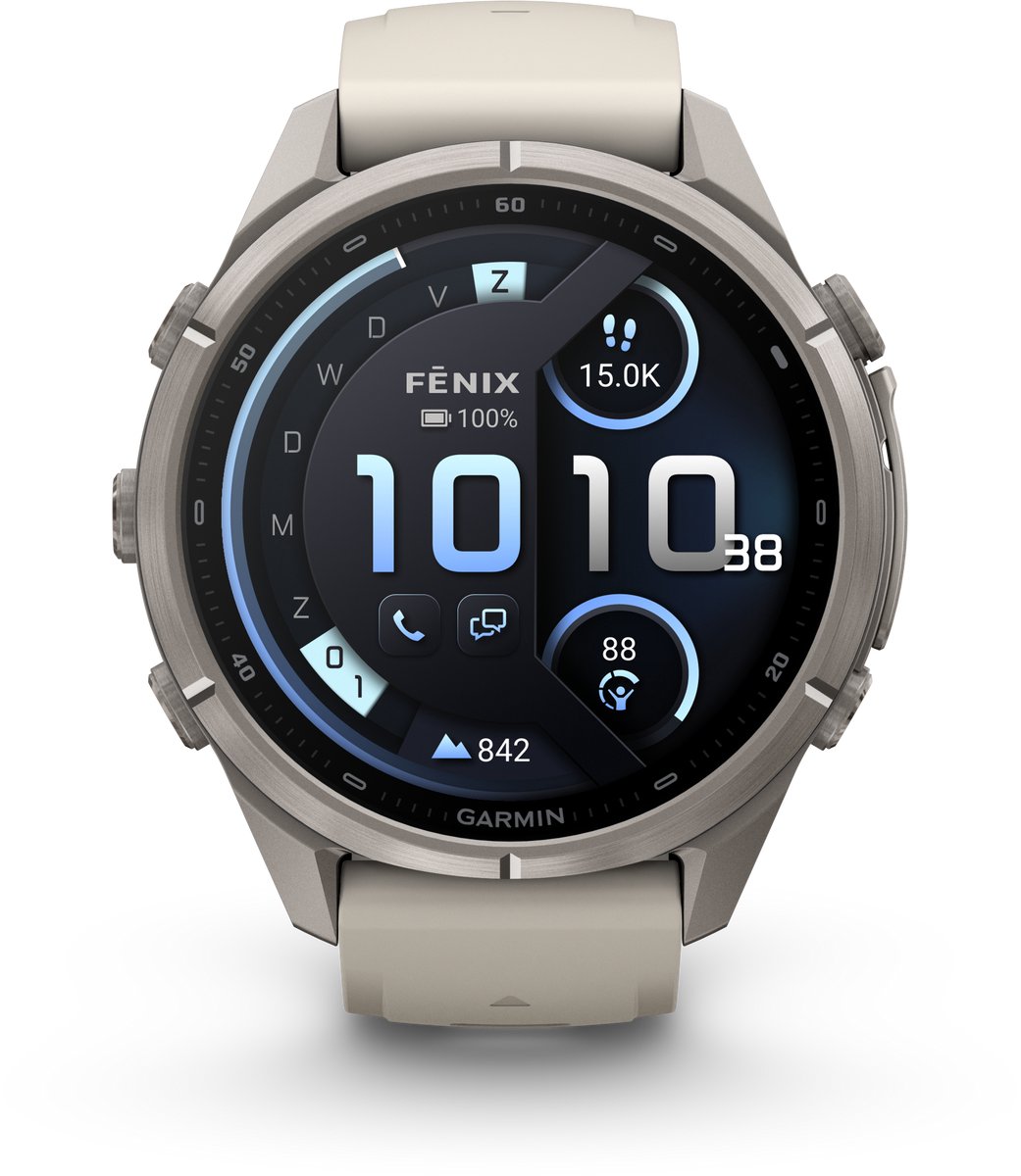 Garmin fēnix 9 Pro InReach/LTE - 43 mm - Multisport GPS Smartwatch - 1.3" AMOLED-scherm - Titanium behuizing - Tot 10 dagen batterijduur