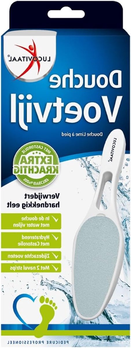 Douche Voetvijl - Eeltverwijderaar - Voeten Verzorgen - Ergonomisch Handvat - 1 Stuk - Grijs