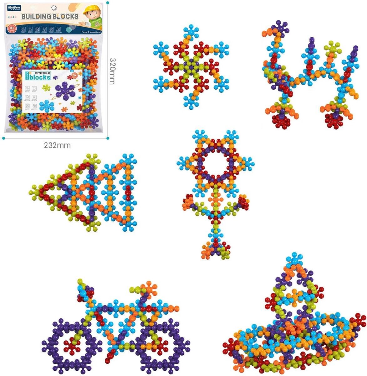casalora - 150 Stuks Bouwstenen Set - Constructie speelgoed - Creatief en Educatief Constructiespeelgoed voor Kinderen - Niet geschikt voor LEGO - Vanaf 3 Jaar Jongens en Meisjes