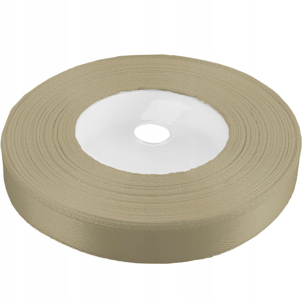 Merkloos Satijnen Lint - 12mm Breed, 32m Lang, Cognac Kleur