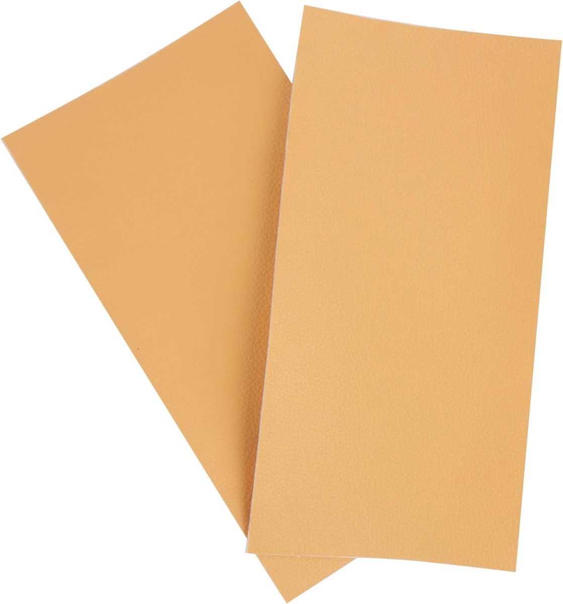 Set van 2 Zelfklevende Leren Patches in Luminous Geel, 10 x 20 cm, Ideaal voor Reparatie en Creatieve Projecten