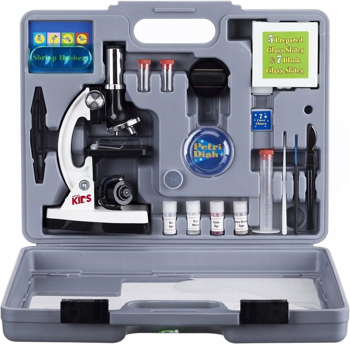 Elzusha - Kindermicroscoop Set met LED Licht en Draagtas