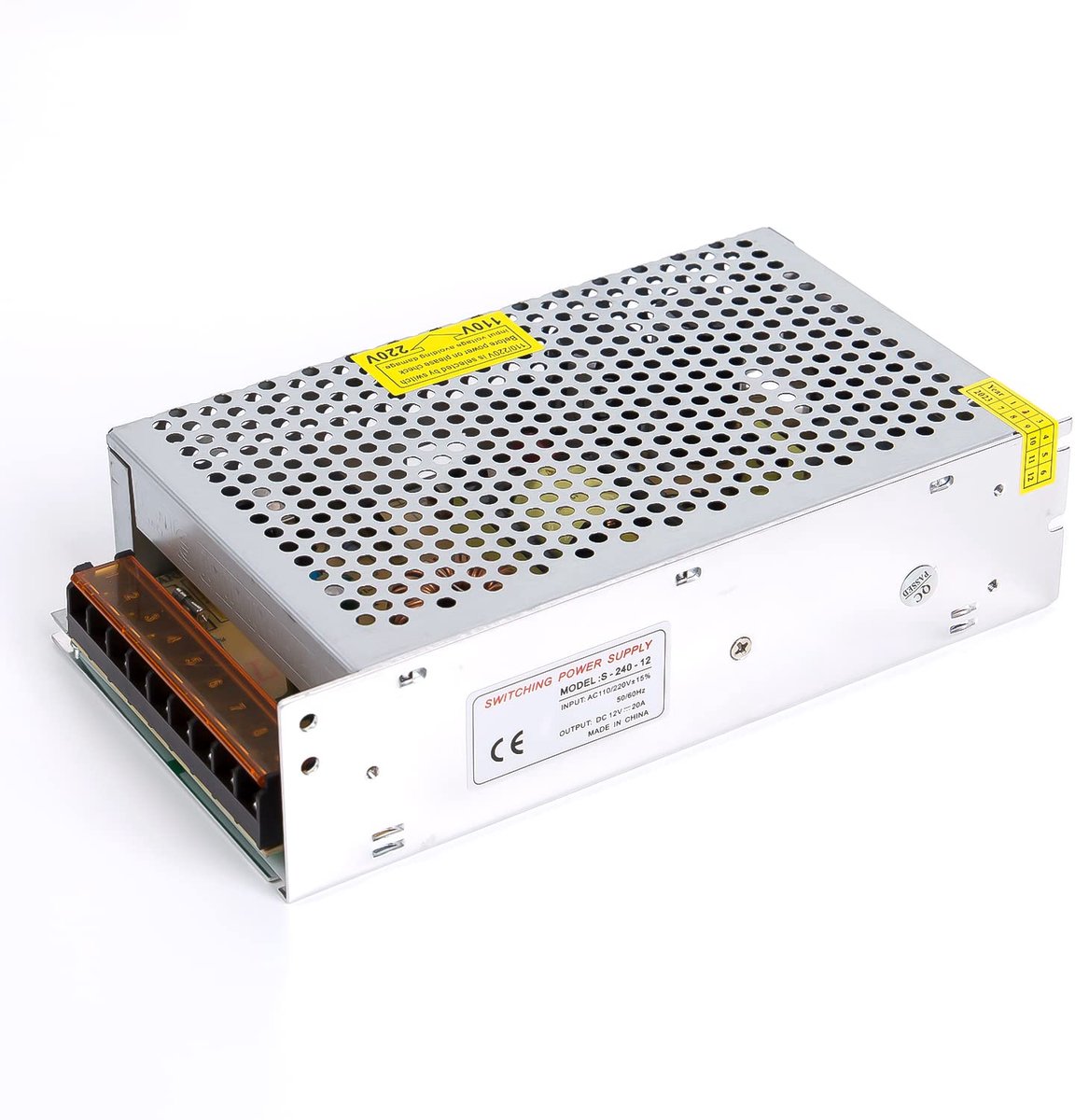 ANGEEK 12V 20A 240W DC switching power supply AC 110V/220V naar DC-12V power adapter, transformator, geschikt voor LED - ShopVlot