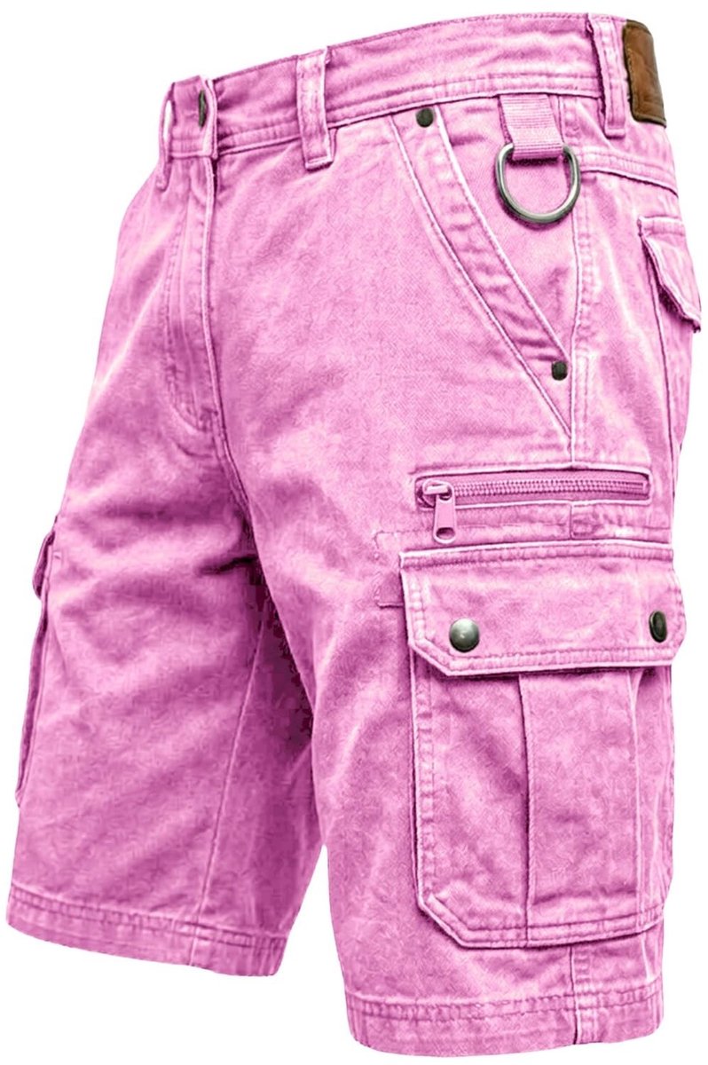 Elzusha - Heren Shorts voor Vissen en Fietsen - Duurzame Cargo Shorts met Multi Zakken
